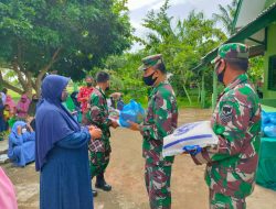 Danramil 24 Nibong Salurkan Bantuan pada Masyarakat