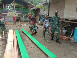 Dansatgas TMMD Ke 112 Tinjau Pembangunan RTLH