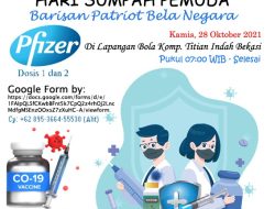 Peringati Hari Sumpah Pemuda, BPBN Bekasi Raya Bakal Gelar Vaksinasi Massal