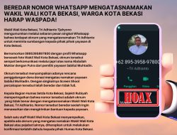 Beredar Nomor WA Atas Nama Wawali Bekasi, Ini Respon Wakil Wali Kota