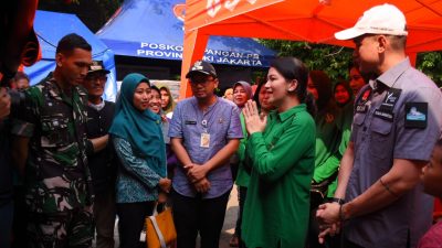 Persit KCK Cabang XV Kodim 0501/JP Beri Bantuan Ke Korban Kebakaran di Kebon Kosong Jakpus