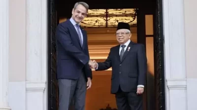 Wapres Ma’ruf Bertemu dengan PM Yunani Kyriakos Mitsotakis