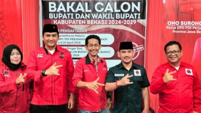 PDI Perjuangan Kabupaten Bekasi Terima Formulir Bakal Calon Bupati 