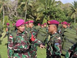 Prajurit TNI AL di Perbatasan Cek Kesiapan Pada Hari Pertama Kerja