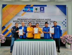 Tandatangani MoU, Golkar PAN Demokrat Siap Memenangkan Jaro Ade Jadi Bupati Bogor