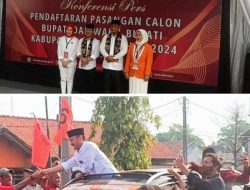 Paslon Ade – Asep Daftar ke KPU Kabupaten Bekasi Diiringi Ribuan Pendukung