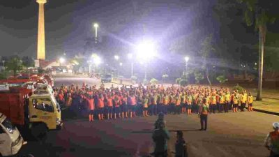 Saat Pelantikan Prabowo-Gibran, Dinas LH DKI Kerahkan Ribuan Personil Kebersihan