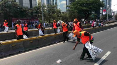 Dinas LH Terjunkan 800 Petugas Kebersihan, Pascapelantikan Prabowo-Gibran, Jakarta Kembali Kinclong