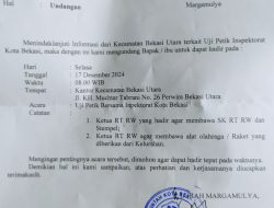 LSM Tri Nusa Bekasi Raya Soroti Surat Edaran Pengembalian Alat Olahraga di Kota Bekasi
