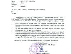 Terkait Uji Petik Alat Olahraga, LSM Tri Nusa Sebut Lurah Marga Mulya Lakukan Pembohongan Publik