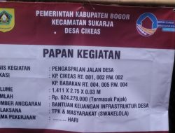 Diduga Tidak Transparan, Warga Protes Proyek Bankeu Desa Cikeas Bogor 