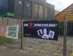 Spanduk Bertuliskan “Kapan KPK Hattrick di Kota Bekasi” Terpasang di Sejumlah Titik