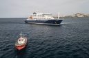 Kapal pesiar mewah MV Hondius yang kini menuju pulau Tenerife di Spanyol setelah terjadi wabah hantavirus mematikan di antara para penumpangnya.