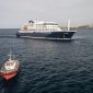 Kapal pesiar mewah MV Hondius yang kini menuju pulau Tenerife di Spanyol setelah terjadi wabah hantavirus mematikan di antara para penumpangnya.