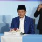 Menteri Agama Prof. Dr. H. Nasaruddin Umar, M.A. saat konferensi pers Sidang Isbat penetapan awal Zulhijjah 1447 H yang digelar di Kantor Kemenag Jl. MH. Thamrin Jakarta, Minggu (17/5/2026).