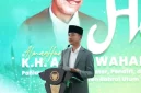 Wakil Presiden RI Gibran Rakabuming Raka saat menyampaikan sambutannya pada Haul ke-55 KH Abd Wahab Chasbullah, Ahad (10/5/2026). Foto: nuonline.