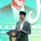 Wakil Presiden RI Gibran Rakabuming Raka saat menyampaikan sambutannya pada Haul ke-55 KH Abd Wahab Chasbullah, Ahad (10/5/2026). Foto: nuonline.