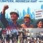 Presiden Prabowo hadir saat perayaan Hari Buruh 2026. (Foto: Ist)
