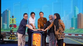 Kick Off Meeting Penanganan Perlintasan Sebidang di Ballroom Jakarta Railways Center, Jakarta, pada Selasa (5/5/2026).