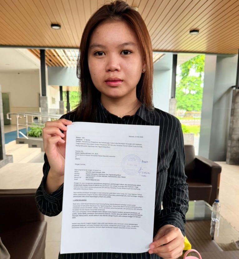 Floreinchya, anak tertua Bupati Kepulauan Siau Tagulandang Biaro (Sitaro), Chyntia Ingrid Kalangit.