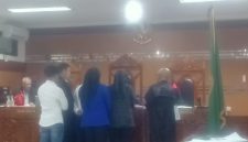 Suasana sidang di PN Sukabumi. (Foto: Eka Lesmana)
