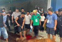 Proses penyembelihan hewan kurban di Nias Selatan