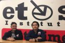 Direktur eksekutif ETOS Indonesia Institute , Iskandarsyah  (kiri)