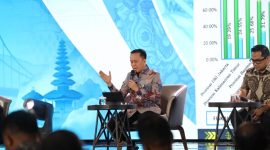 Dirjen Keuda Kemendagri Agus Fatoni di acara Regional Financial Discussion bertema “Pengelolaan Keuangan Daerah dan Creative Financing” yang digelar di Grand Ballroom Yogyakarta Marriott Hotel, Kamis (4/6/2026).