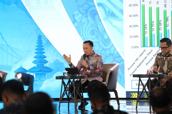 Dirjen Keuda Kemendagri Agus Fatoni di acara Regional Financial Discussion bertema “Pengelolaan Keuangan Daerah dan Creative Financing” yang digelar di Grand Ballroom Yogyakarta Marriott Hotel, Kamis (4/6/2026).