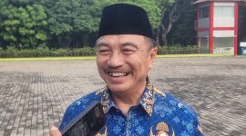 Plh Walikota Bekasi Abdul Harris Bobihoe usai pimpin upacara Hari Lahir Pancasila 