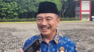 Plh Walikota Bekasi Abdul Harris Bobihoe usai pimpin upacara Hari Lahir Pancasila 