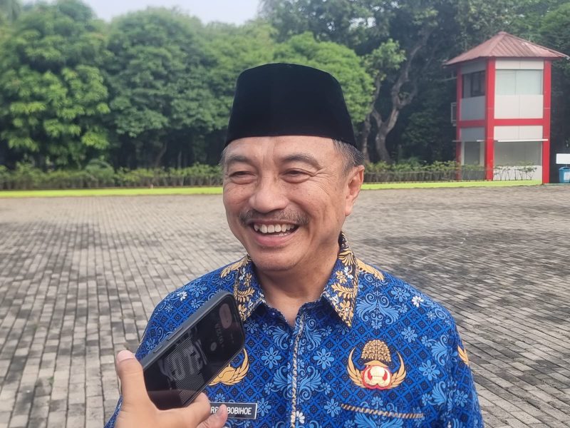 Plh Walikota Bekasi Abdul Harris Bobihoe usai pimpin upacara Hari Lahir Pancasila 