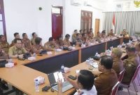 Kondisi Rapat Koordinasi (Rakor) Organisasi Perangkat Daerah (OPD) di lingkungan Pemerintah Kabupaten Nias Selatan. (Foto: Mediakarya)