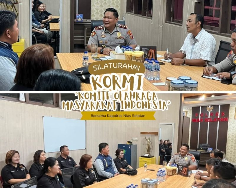 Kapolres Nias Selatan saat menerima KORMI