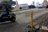 Kondisi tanggul Grand Galaxy City (GGC) yang belum dibongkar 