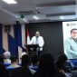 Direktur Utama PLN EMI, Henri Firdaus saat menjadi pembicara di EMI Sustainability Campus Talk yang digelar di Institut Teknologi PLN (IT PLN), Selasa (23/6/2026).