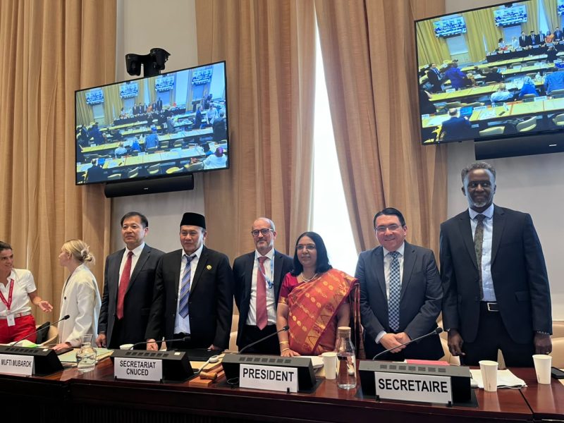 Ketua BPKN RI Mufti Mubarok dalam Sidang Intergovernmental Group of Expert (IGE) on Consumer Protection Law and Policy ke-9 yang diselenggarakan oleh United Nations Conference on Trade and Development (UNCTAD) di Jenewa, Swiss, pada 6–9 Juli 2026.