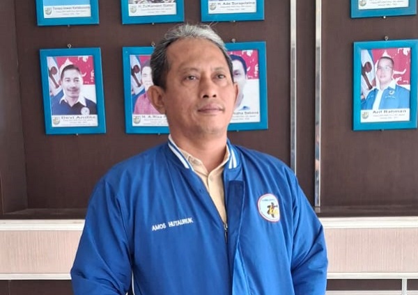 Ketua umum korps alumni KNPI Jakarta Timur Amos Hutauruk