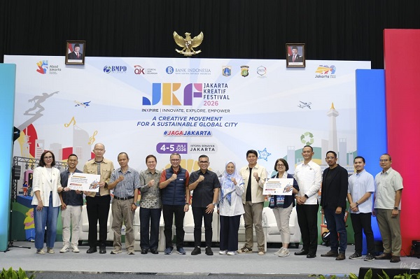 Bank Jakarta turut berpartisipasi dalam Jakarta Kreatif 2026 yang digelar di Istora Senayan, Jakarta, Sabtu (4/7). (Foto: dri)