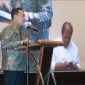 Sekjen FPRMI Helmy Halim saat memberi sambutan di acara Pimred Award dan Pena Emas Award 2026. (Foto: Hab)