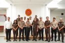 Jajaran Polres Nias Selatan saat kunjungi Kejaksaan Negeri Nias Selatan