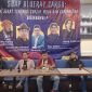 Uchok di acara diskusi publik 'Suap Blueray Cargo: KPK Jerat Tentara, Cokelat Muda dan Cokelat Tua dilindungi, di Kawasan Raden Saleh, Jakarta Pusat, Selasa (30/6/2026). Foto: dok.Mediakarya