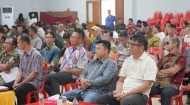 Bupati Nias Selatan, Sokhiatulo Laia, menghadiri secara langsung kegiatan Pemaparan Hasil Pemeriksaan dan Pengujian Kelayakan Struktur Gedung Istana Rakyat
