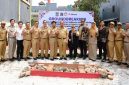 Peletakan batu pertama (groundbreaking) biodigester komunalberbasis sampah organik di Rorotan dan Rawa Badak.