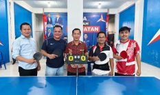 Sambut HUT ke-25 Partai Demokrat, DPC Nias Selatan Gelar Open Turnamen Tenis Meja Ganda Putra