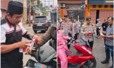 Gelorakan Semangat Kemerdekaan, Polres Nisel Gandeng LSM dan Mahasiswa Hijaukan Jalanan dengan Merah Putih