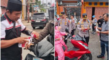 Gelorakan Semangat Kemerdekaan, Polres Nisel Gandeng LSM dan Mahasiswa Hijaukan Jalanan dengan Merah Putih