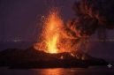 Semburan larva Gunung Anak Krakatau  (Ist)