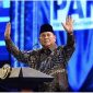 Presiden Prabowo saat memberikan sambutan  di acara HUT PAN di Jakarta. (Foto: Ist)