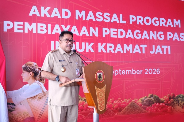 Wagub DKI Jakarta Rano Karno optimistis pembiayaan Bank Jakarta memperkuat modal pedagang Pasar Kramat Jati dan mendorong UMKM naik kelas.